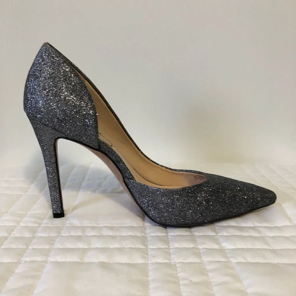 Jessica Simpson Claudette Alloy Glitter Pump Size 6.5M